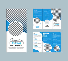 Professional creative corporate business modern Trifold Boucher design template, Trifold Boucher design.
