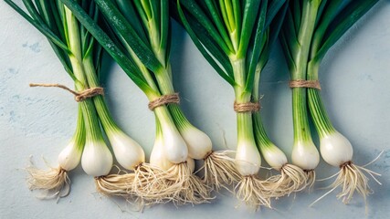 Fresh Green Onions with Vibrant Stalks – Organic Culinary Ingredient V2