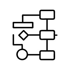 Flowchart diagram process mapping business workflow illustration strategy planning organization chart design tool