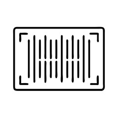 Barcode scanner icon vector illustration for product identification and price lookup application design