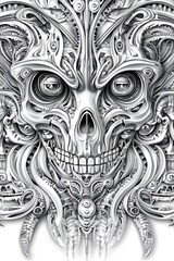 Mechanical Skull Artwork