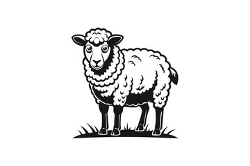 CUTE funny sheep art illustration vector