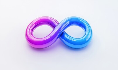 Vibrant infinity symbol on a bright background