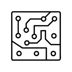 Circuit board design vector illustration for electronics and technology industry projects and designs
