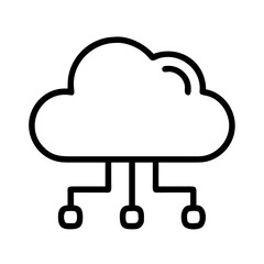 Cloud computing network diagram vector illustration for data storage and connection technology 