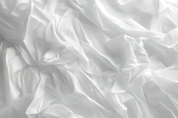 Obraz premium White bedding sheets and pillow background, Messy bed concept.