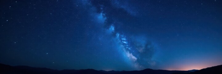 Fototapeta premium starry night sky with twinkling stars on dark background, stars, celestial bodies