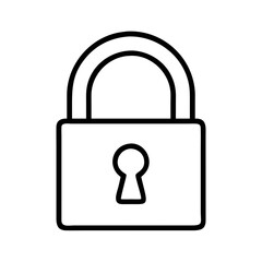 Lock security icon vector illustration for privacy and protection with keyhole for safe access 