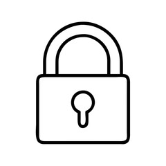 Padlock security icon vector illustration for lock safety and protection symbol for privacy and access control