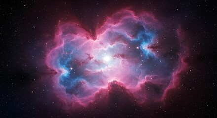 Cosmic Bloom: Crimson & Azure AI Generated