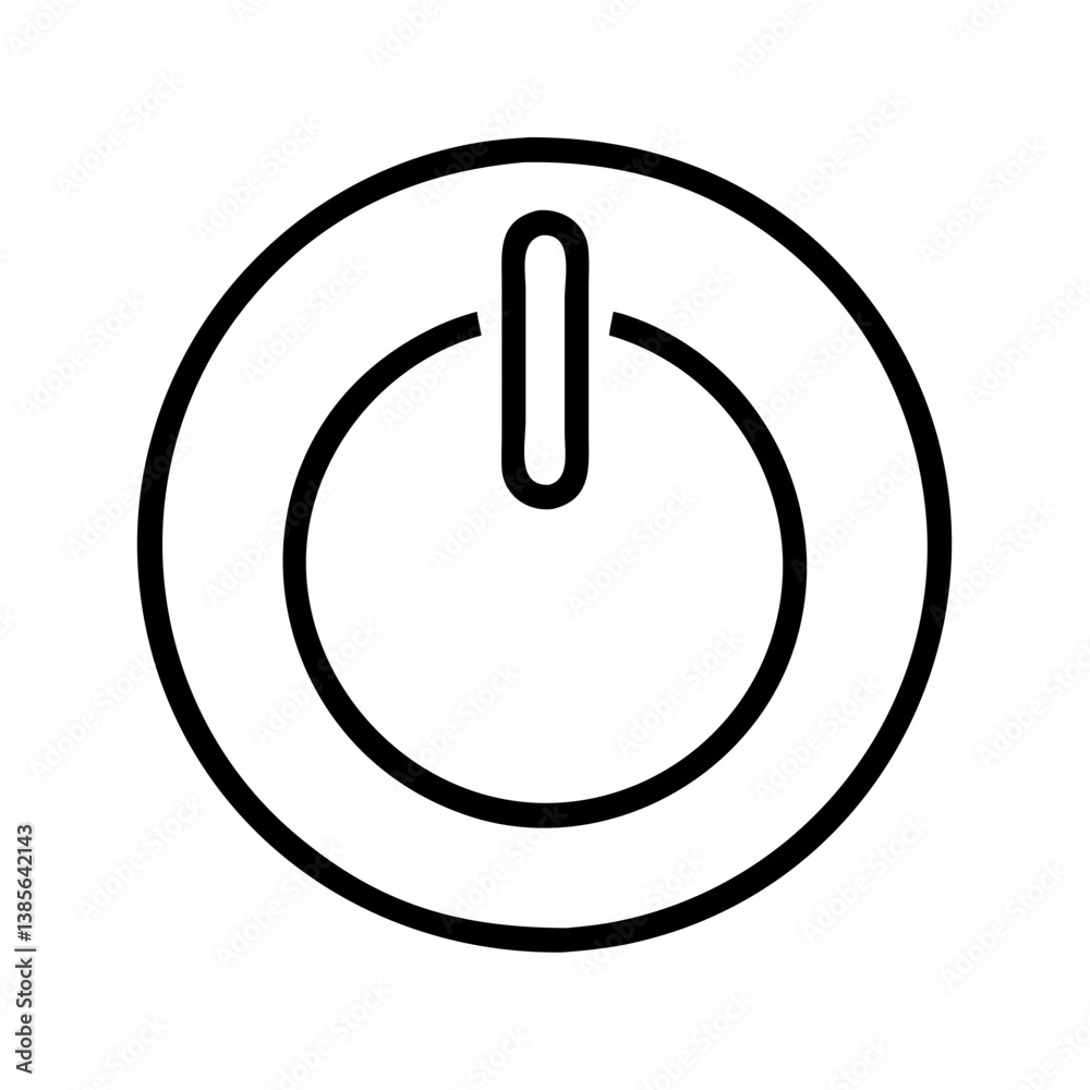 Poster power button icon vector illustration simple design for on off switch symbol and user interface elem