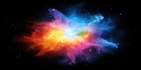 Fototapeta premium Colorful Nebula Space Cloud. Abstract Cosmic Galaxy Starscape Background