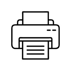 Printer machine vector icon for office document printing and scanning needs in modern minimalist style design
