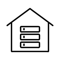Smart home automation system icon for house control panel and technology interface vector illustration