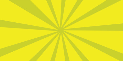 Yellow ray of sunlight background. Sunburst background. 