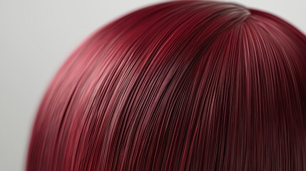 Fototapeta premium Crimson Hair Close-up: A Stunning Display of Rich, Deep Red Tones