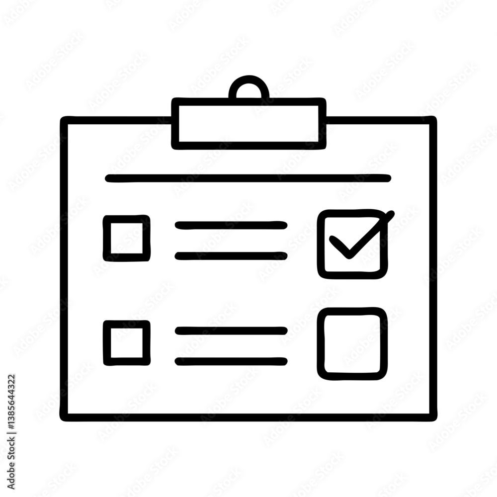 Poster checklist clipboard task management to do list vector icon for project planning and organization too