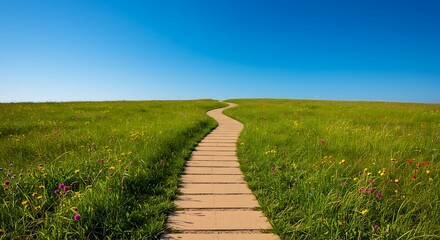 Sunlit Steps to Summer's Embrace AI Generated