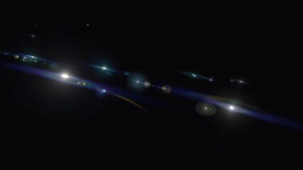 Fototapeta premium Star-filled night sky captured by a telescope. The image showcases celestial bodies, possibly revealing star formation activity in the galaxy.