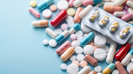 A clean and professional top view of a sophisticated medication management system that includes a stylish pill organizer along with easy-to-read charts. The background is softly blurred, allowing the