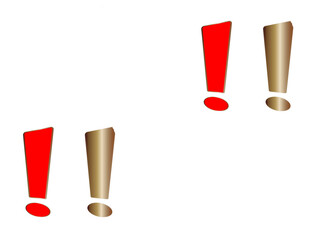 Exclamation mark. Danger, caution, fatal error message element, attention warning exclamation mark. Vector illustration.