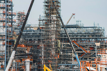 Refinery new plant equipment scaffold  for pump pipeline oil and gas valves pressure safety valve