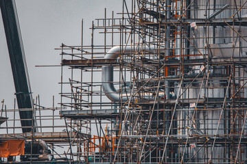 Refinery new plant equipment scaffold  for pump pipeline oil and gas valves pressure safety valve