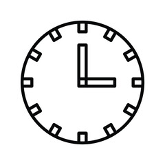 Wall clock icon in modern, minimal style. Perfect for time management apps, scheduling tools, and home decor themes. High-quality vector, fully editable and scalable.