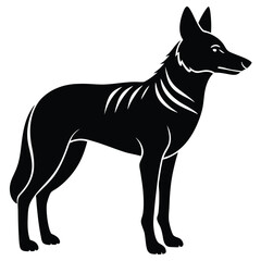 Elegant Aardwolf Silhouette with Smooth Outline for Graphic Design - Aardwolf Vector - Aardwolf Illustration, Customizable Aardwolf Silhouette for Graphic Designers - Aardwolf Vector - Aardwolf vector