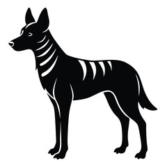 Elegant Aardwolf Silhouette with Smooth Outline for Graphic Design - Aardwolf Vector - Aardwolf Illustration, Customizable Aardwolf Silhouette for Graphic Designers - Aardwolf Vector - Aardwolf vector
