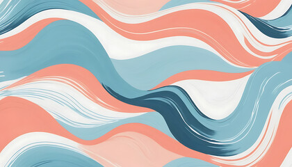 Fototapeta premium Abstract Waves Pattern with Flowing Lines in Pastel Colors