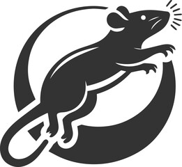 Silhouette of a rat vector
