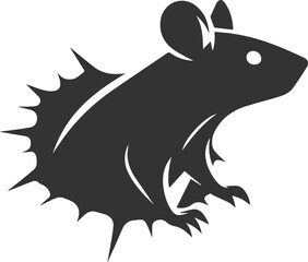 Silhouette of a rat vector