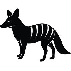 Elegant Aardwolf Silhouette with Smooth Outline for Graphic Design - Aardwolf Vector - Aardwolf Illustration, Customizable Aardwolf Silhouette for Graphic Designers - Aardwolf Vector - Aardwolf vector