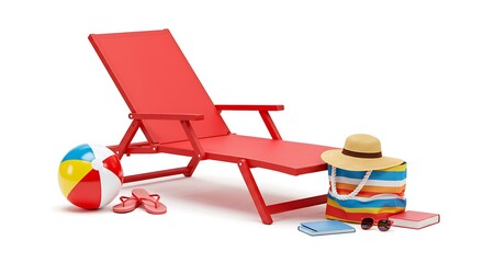 Red Rendezvous: Beach Day Ready AI Generated