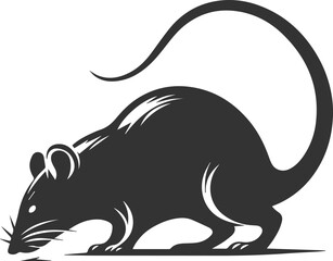 Silhouette of a rat vector