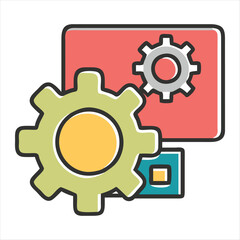 setting silhouette vector style