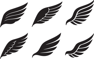 Fototapeta premium set of vector wings