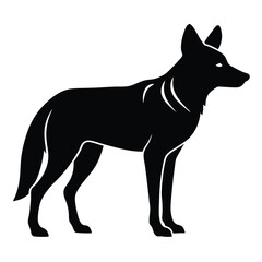 Elegant Aardwolf Silhouette with Smooth Outline for Graphic Design - Aardwolf Vector - Aardwolf Illustration, Customizable Aardwolf Silhouette for Graphic Designers - Aardwolf Vector - Aardwolf vector