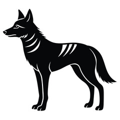 Aardwolf, Abstract Aardwolf Silhouette with Artistic Appeal - Aardwolf Vector - Aardwolf Illustration, Bold and Striking Aardwolf Silhouette for Stickers and Decals - Aardwolf Vector - Aardwolf vector