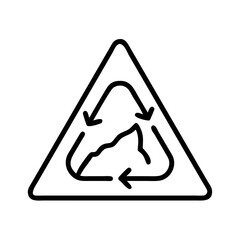 Recycling symbol with environmental emphasis in a simple design  