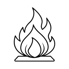 fire icon vector illustration