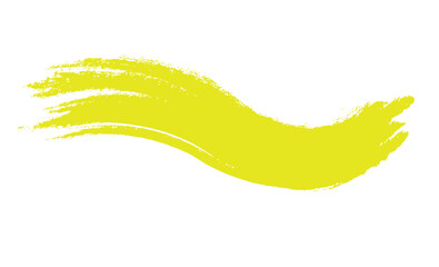 Vector yellow wave drawn with brush 
Vector brush wave on white background