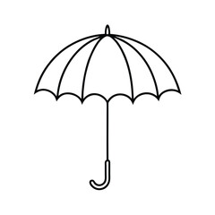 black umbrella isolated on white
