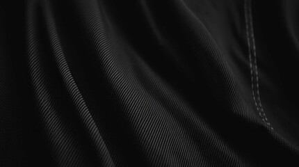 Naklejka premium Black Fabric Texture with Subtle Details
