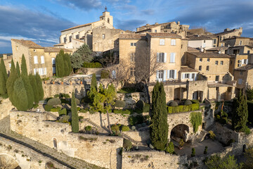 Aerial view of Gordes France during Springtime - One of the Most Beautiful Villages of France