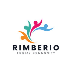 Colorful Social Community Logo