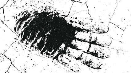 fingerprint or thumbprint set isolated Grunge texture is abstract. Artistic surreal background. Chaotic vintage style