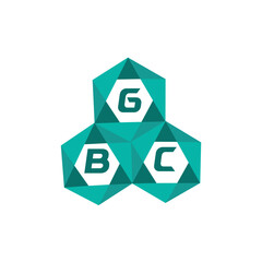 Obraz premium GBC creative minimalist letter logo. GBC unique vector initials alphabet letter logo design