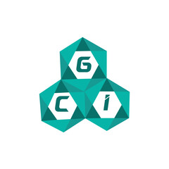 GCI creative minimalist letter logo. GCI unique vector initials alphabet letter logo design